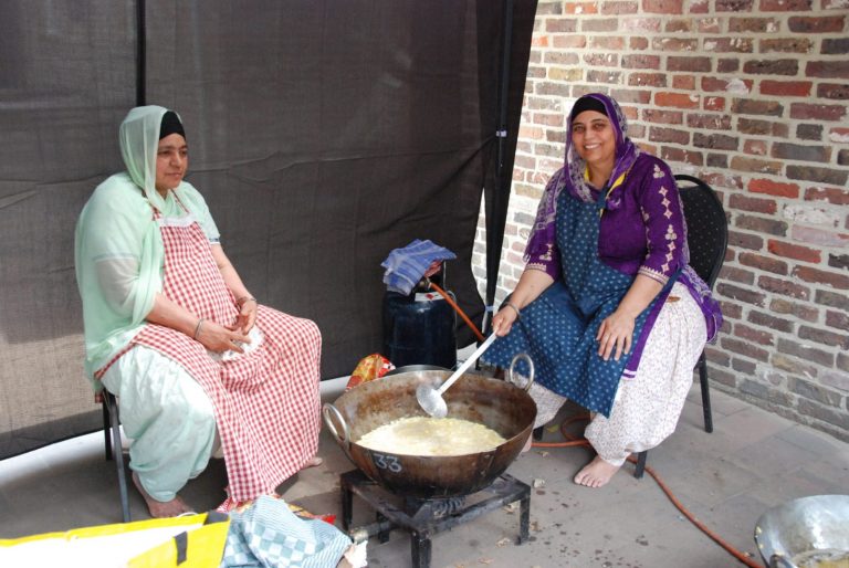 Behind the scenes of the delicious langar at the camp